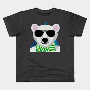 The sunglasses white bear Kids T-Shirt